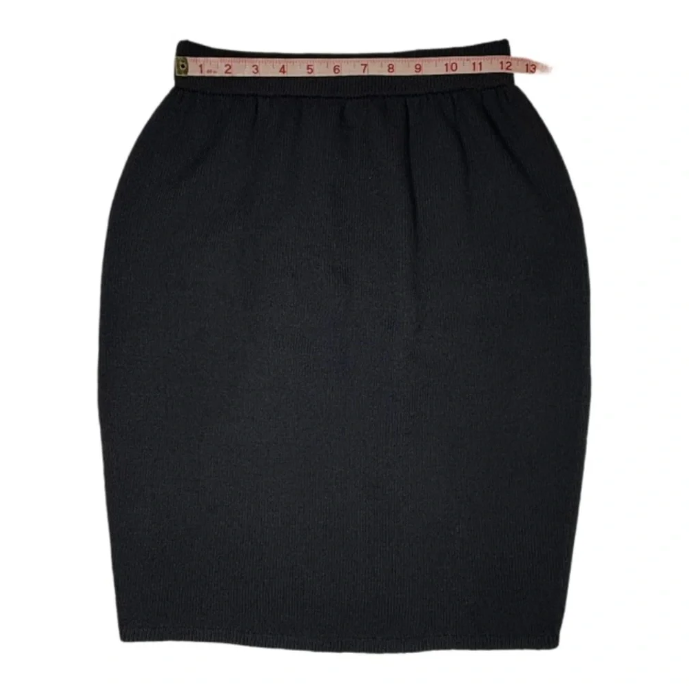 ST. JOHN | Wool Blend Knit Mini Pencil Skirt Vacation Resort Office Classic Work